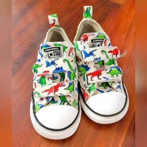 Converse velcro dinosaur shoes